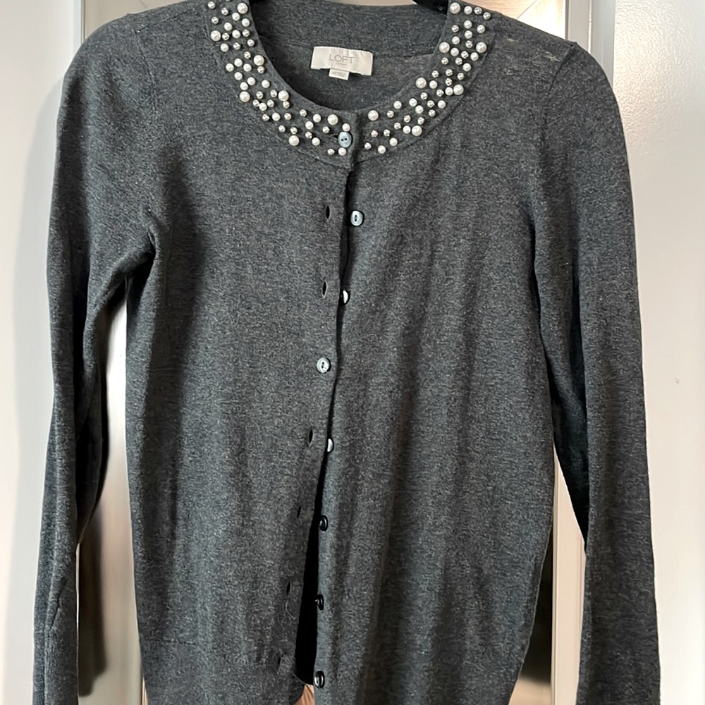 Loft Beaded collar cardigan